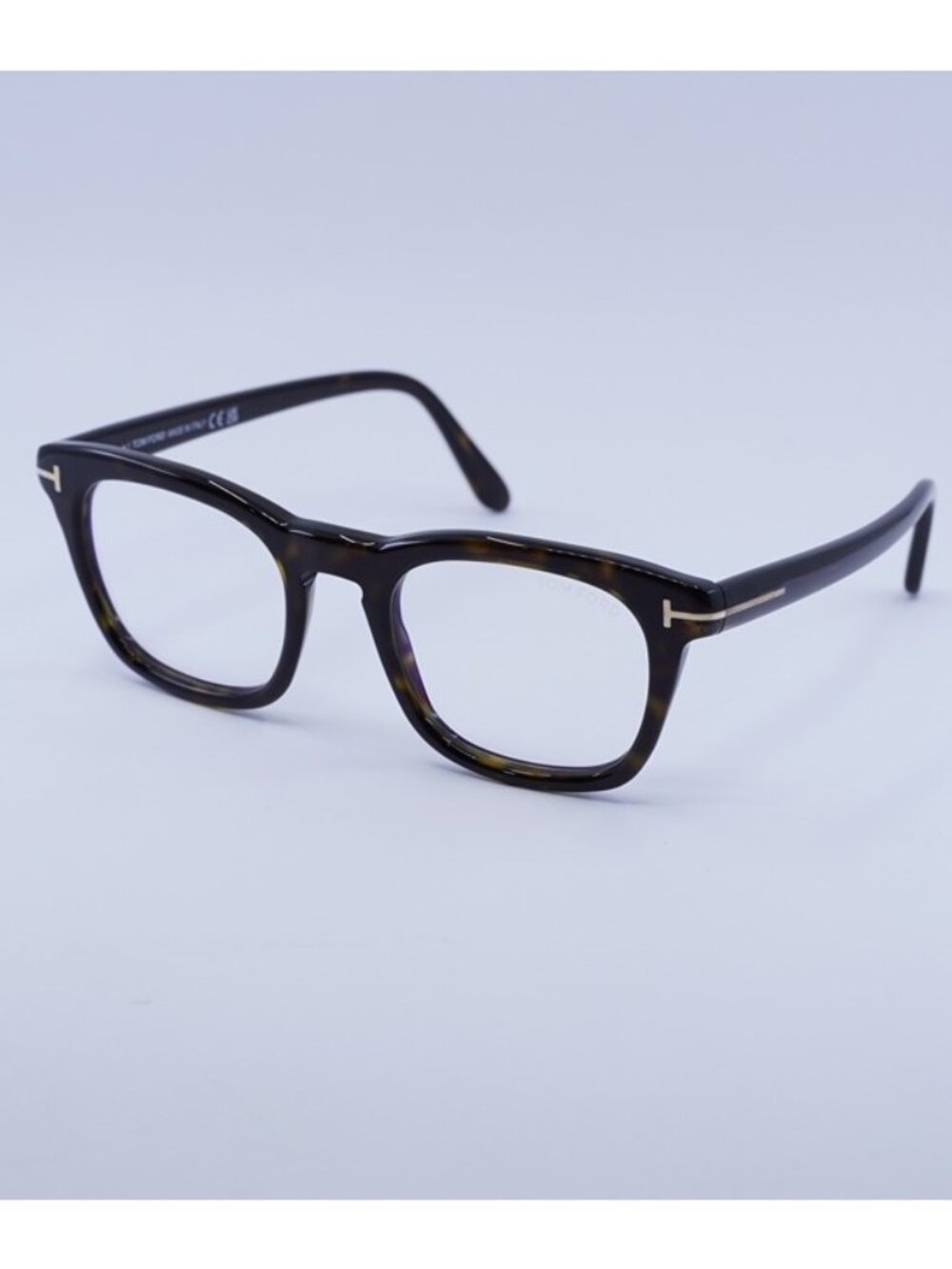 Tom Ford FT5870-B 052 Eyeglasses Dark Havana 50mm Square Frame